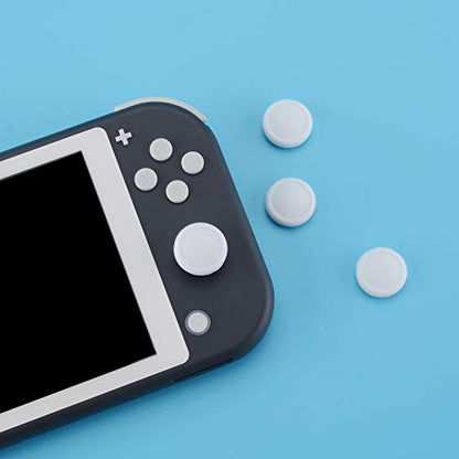 eXtremeRate PlayVital Switch Joystick Caps, Thumbstick Caps, Silicone Analog Cover for Switch Lite & OLED Joycon Thumb Grips - White - color: White