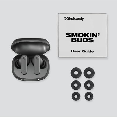 Skullcandy Smokin’ Buds Wireless Noise Isolating Earbuds - Preppy Sage | In-Ear Fit, Bluetooth, 20 Hours Battery, IPX4 Sweat and Water Resistant, Microphone for iPhone Android, Commuting, Studying - color: Preppy Sage