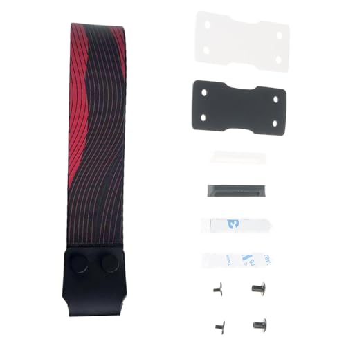 Mechanical Keyboard Ribbon Carrying Strap Heavy-Duty Polyester Wrist Wrap Lanyard for 60 Percent Compact Gaming Keyboards 1-Pair - color: Black red lines