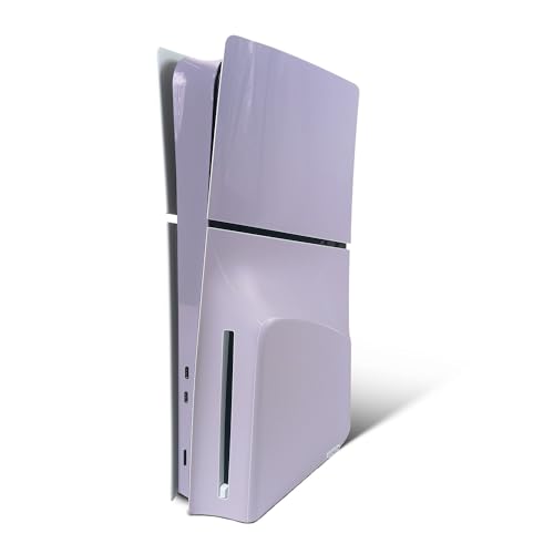 MightySkins Skin Compatible with PlayStation 5 Slim Disk Edition Console Only - Solid Lilac | Protective, Durable, and Unique Vinyl Decal wrap Cover | Easy to Apply | Made in The USA - color: Solid Lilac, size: Playstation 5 Slim Disk Edition Console Only