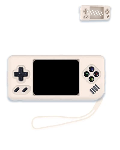 Silicone Case for Anbernic RG28XX Retro Video Handheld Game Console 2.83-inch,Full Body Soft Silicone Handheld Game Console Drop-Proof Protector Case with Shockproof,Non-Slip,Anti-Collision,Cream. - color: Cream