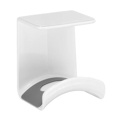 uxcell Headphone Stand, 1 Pcs ABS Headset Holder Adhesive Headphone Holder Hook Mount Headphone Hanger Hook Under Desk for Gaming Headphones Earphones Cables, White(Hanging) - color: White