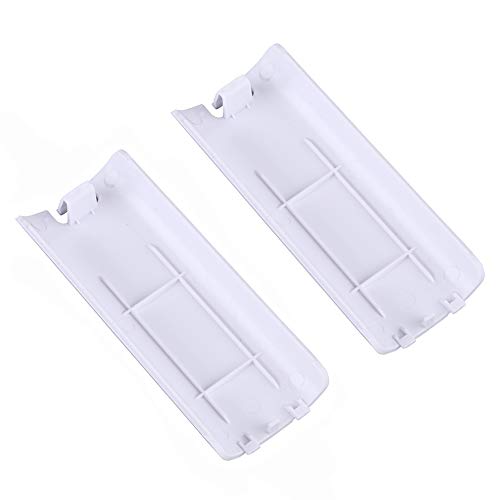 Trenro Wii Remote Controller Battery Cover, 2 Pack Back Cover Replacement for Nintendo Wii U Remote – White - color: White