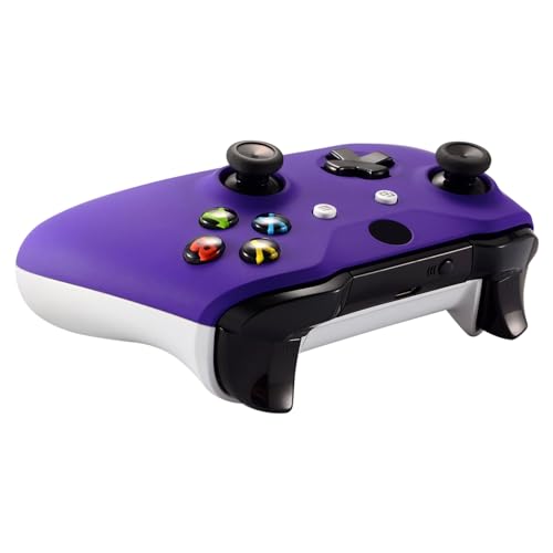 eXtremeRate Purple Soft Touch Front Housing Shell Case for Xbox One S/X Controller, Comfortable Replacement Kit Faceplate Cover for Xbox One Wireless Controller Model 1708 - color: Purple