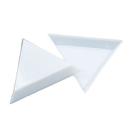20 PCS Bead Sorting Trays Triangle White Plastic