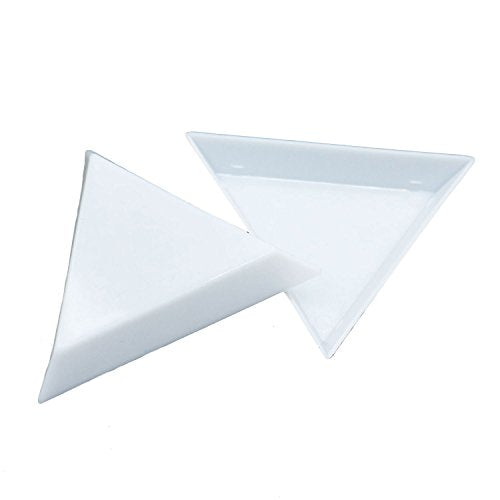 20 PCS Bead Sorting Trays Triangle White Plastic