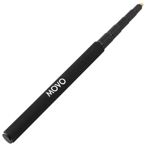 Movo CMP-17 Professional 9.8' Aluminum Boom Pole for Shotgun Microphones – Compatible with Rode NTG Series, Sennheiser MKE600, Audio-Technica AT875R & More