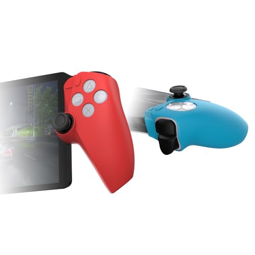Split Protective Case Controller Silicone Case Cover for PlayStation Portal Console Silicone Scratch Resistant Cover Case Protective Skin Cover (Red/Blue) - color: Red/Blue