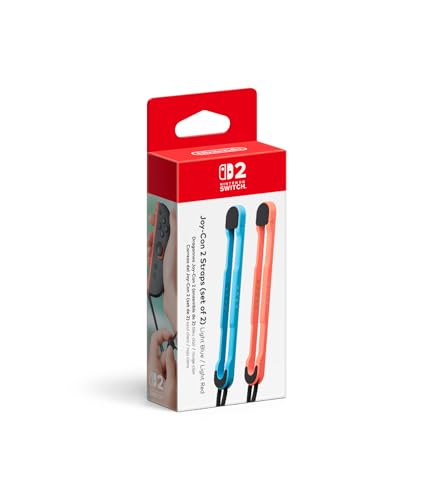 Joy-Con™ 2 Straps (set of 2) Light Blue/Light Red - color: Light Blue/Light Red