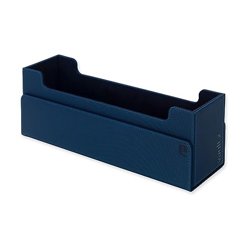 Vault X Card Storage Box, Exo-Tec Material, Detachable Magnetic Lid, with Dividers & Foam Fillers, for Trading Cards (Blue)