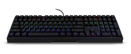 Cherry MX 3.0S Wired Mechanical Gaming Keyboard MX2A Silent RED Switches | Robust Aluminum Housing, RGB-Lighting, Full Key Rollover, Anti Ghosting, Black - color: Black