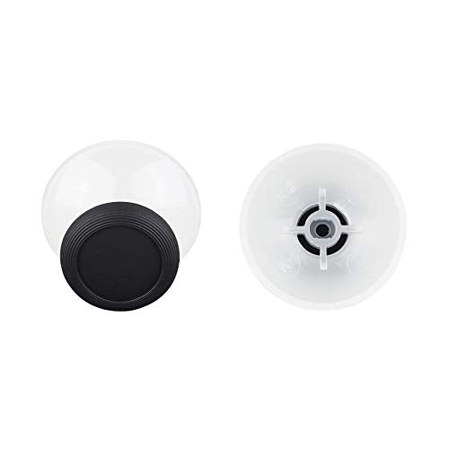 eXtremeRate Black & Transparent Dual-Color Replacement 3D Joystick Thumbsticks, Analog Thumb Sticks with Cross Screwdriver for Nintendo Switch Pro Controller - color: Black & Transparent