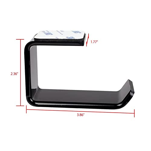 ZYAMY 2pcs Adhesive Desk Headphone Hanger PC Gaming Headset Holder Stand for Wall, Foldable Headphones Hook Mount Under Desk