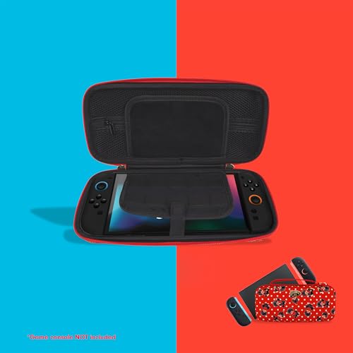 Sonix x Monchhichi Carrying Case for Nintendo Switch 2, Switch 1, Lite, OLED, Protective Travel Case with Game Cartridge Storage | Monchhichi Red Dot - color: Monchhichi Red Dot