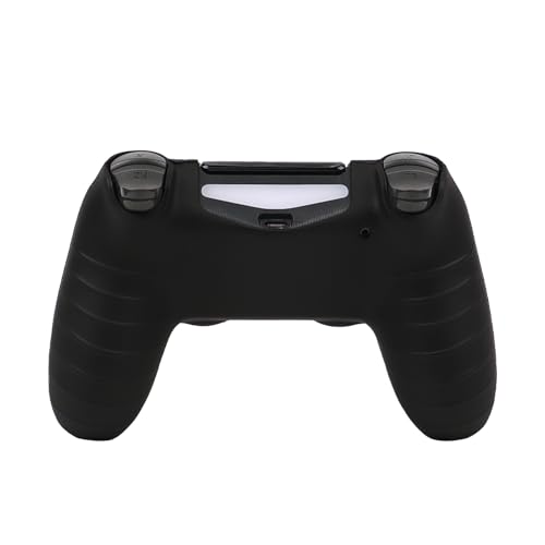 RALAN Pixelated Skull Design Controller Skin Cover with 2 Thumb Grips Compatible with PS4/Playstation 4 Slim/Pro Controller - color: Pixelated Skull Black Purple