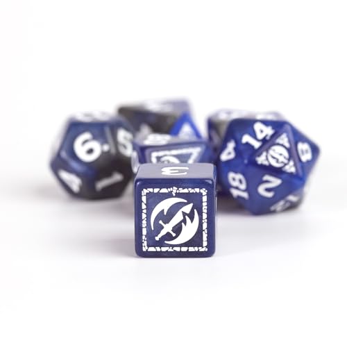 D&D Adventure Dice (Fighter Class: Blue) - style: Fighter Class: Blue