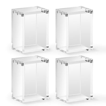 PKMN Booster Bundle Acrylic Case 4 Pack, 8mm Ultra Thick, Magnetic Lid | Clear Display Enclosure for Destined Rivals, Paldean Fates, Prismatic Evolutions, Scarlet & Violet Journey Together - color: 4PC Booster Bundle Acrylic Case, size: Acrylic Case