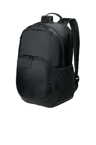SPORT-TEK Unisex Rec Backpack | Laptop Bag for Women & Men, Gym Backpack with Padded Back & Ventilated Shoe Compartment - color: Black