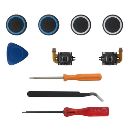 2-Pack Hall Effect Joystick Replacement for PlayStation Portal PS Portal Console/PS5 VR2 - Analog Stick Part Repair Kits + 4X Thumb Grip for PS5 Portal/PSVR2 Controller (Left & Right Joystick)