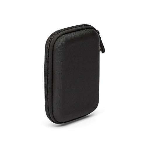 Amazon Basics Portable External Hard Drive Carrying Case with Mesh Storage, Protection, Secure Strap, Black - style: External Hard Drive Case