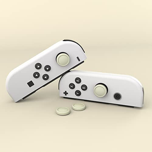 eXtremeRate PlayVital Switch Joystick Caps, Switch Lite Thumbstick Caps, Silicone Analog Cover for OLED Joycon Thumb Grips - Antique Yellow - color: Antique Yellow