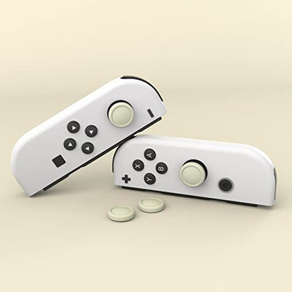 eXtremeRate PlayVital Switch Joystick Caps, Switch Lite Thumbstick Caps, Silicone Analog Cover for OLED Joycon Thumb Grips - Antique Yellow - color: Antique Yellow