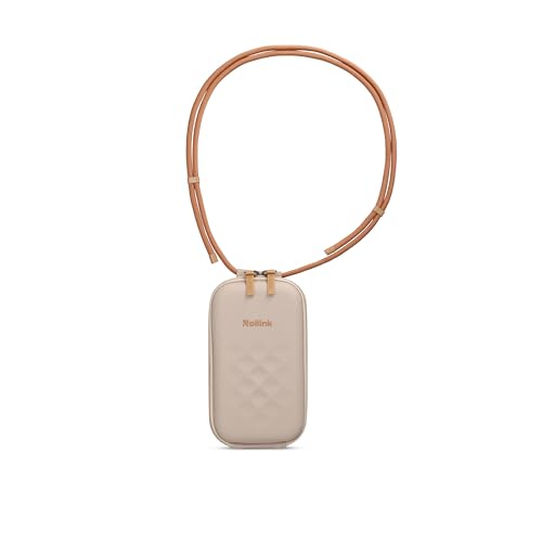 Rollink Nano EVA Hard-Shell Phone Case Crossbody Bag – Compact Travel Organizer, Water-Resistant, Adjustable Strap | Quick-access layout - color: Peach
