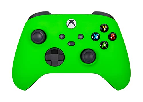 Xbox One Series X S Custom Soft Touch Controller - Soft Touch Feel, Added Grip, Neon Green Color - Compatible with Xbox One, Series X, Series S - color: GREEN XS