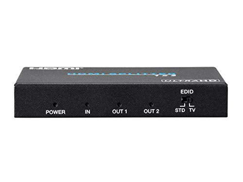 Monoprice Blackbird 4K Pro 1x2 HDMI Splitter - HDR, 18Gbps, 4K 60Hz, YCbCr 4:4:4, With HDCP 2.2 Support (Compatible with PS4/5 Xbox Apple TV Fire Stick Roku Blu-Ray Player)