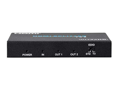 Monoprice Blackbird 4K Pro 1x2 HDMI Splitter - HDR, 18Gbps, 4K 60Hz, YCbCr 4:4:4, With HDCP 2.2 Support (Compatible with PS4/5 Xbox Apple TV Fire Stick Roku Blu-Ray Player)