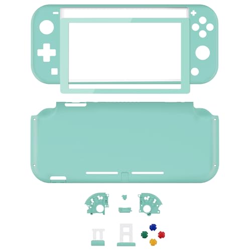 eXtremeRate Misty Green DIY Replacement Shell for Nintendo Switch Lite, NSL Handheld Controller Housing w/Screen Protector, Custom Case Cover for Nintendo Switch Lite - color: Misty Green