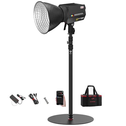 IFOOTAGE Video Light Kit 130W, Including SL1 130DNA Daylight Continuous Video Light, Round Base Light Stand 79"