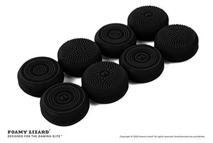 Elite Series 2 Studded Grip Skin for Xbox One Elite Series 2 Controller (NOT for Series X/S/Elite 1) by Foamy Lizard - Sweat Free Silicone w/Flat Top Anti-Slip Studs + 8 QSX-Elite Thumb Grips (Black) - color: Black