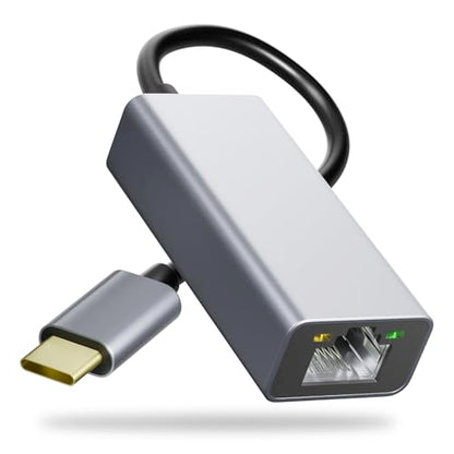 Cyberguys USB C to Ethernet Adapter, Plug and Play Ethernet Adapter, 1Gbps Gigabit RJ45 to Type-C (Thunderbolt 4/3 Compatible) Network Dongle, Compatible for MacBook Pro/Air, iPhone 16 Pro/Max, iPad - style: USB C to Ethernet Adapter