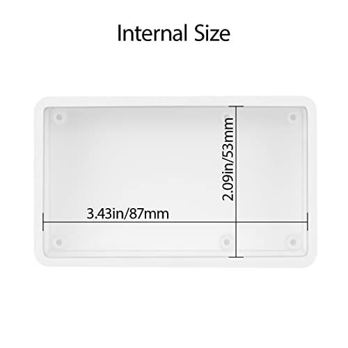 LeMotech Project Box 5 Pieces ABS Plastic Electrical Project Case Small Junction Box for Electronics White 3.62 x 2.28 x 0.90 inch (92 x 58 x 23 mm) - color: 5 pieces, size: 3.62"x 2.28"x 0.90"