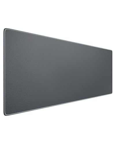 Reniteco Waterproof Large Office & Gaming Mouse Pad, 31.5" x 11.8" x 0.12" | Anti-Fray Stitched Edges, Premium Textured Surface, Non-Slip Rubber Base, Water and Stain Resistant Protection - color: Matte Gray, size: 31.5''x 11.8''x0.12"