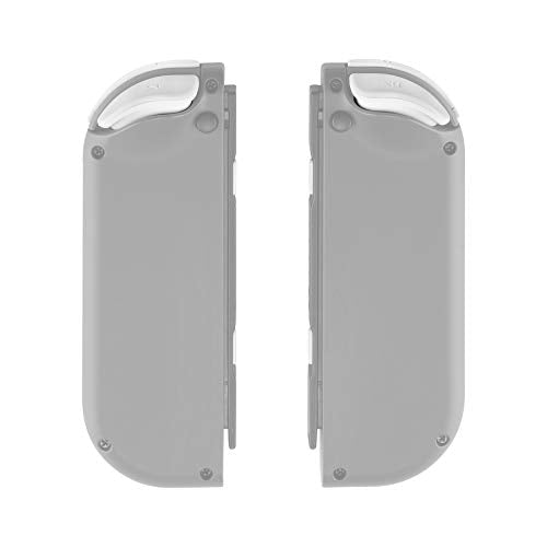 eXtremeRate DIY Full Set Buttons for Nintendo Switch & Switch OLED, Custom Replacement Buttons for JoyCon, ABXY Direction Keys SR SL L R ZR ZL + - Home Capture Trigger Buttons Springs - White - color: White