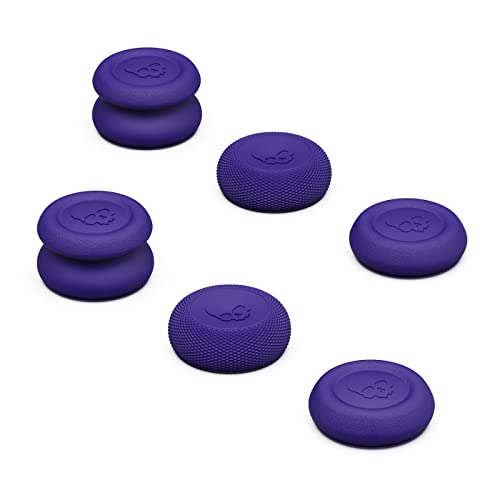Skull & Co. Skin, CQC and FPS Thumb Grip Set Joystick Cap Analog Stick Cap for Nintendo Switch Pro Controller & PS4 / Slim/Pro Controller- Galactic Purple, 3Pairs(6pcs) - color: Galactic Purple, size: Concave-6pcs