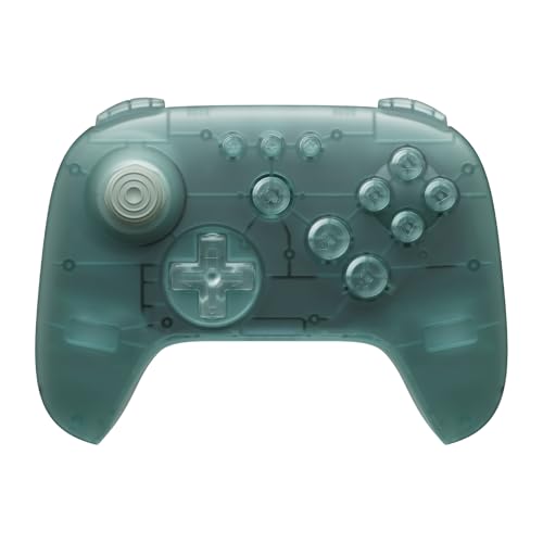 8Bitdo 64 Bluetooth Controller for Analogue 3D, Ghost | Switch/Switch 2, Windows and Android Support, Wired USB, D-Input/S-Input Modes, Hall Effect Joystick, Vibration - color: Ghost