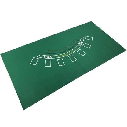 Blackjack Table Top Felt Layout - 36" x 72" Rectangle Las Vegas Style Green Casino Poker Table Cover Mat, Great for Poker Game Night Events Theme Party Fundraisers & Gatherings (Pack of 2) - size: 72" x 36" (Rectangular) (Pack of 2), style: Blackjack