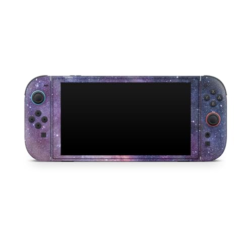 Glossy Glitter Gaming Skin Compatible with Nintendo Switch 2 Console Only - Violet Stars - Premium 3M Vinyl Protective Wrap Decal Cover - Easy to Apply | Crafted in The USA by MightySkins - color: Violet Stars, size: Switch 2 Console Skin Only, style: Glo