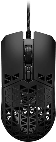 ASUS TUF M4 Air Wired Gaming Mouse - P307, Durable and Ultralight Design | 16,000 dpi Optical Sensor, Six Tactile programmable Buttons, IPX6 Water Resistance, Black Color - style: Wired