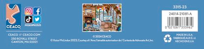 Ceaco - The Sailor's Studio - 1000 Piece Jigsaw Puzzle for Adults | Art by Victor McLindon, Made in USA, Recycled Board, Finished Size 26.6 x 19 in, Includes Poster, Frameable Art, Giftable
