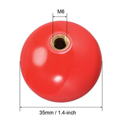 uxcell Joystick Ball Top Handle Rocker Round Head Arcade Game DIY Parts Replacement Red 2Pcs