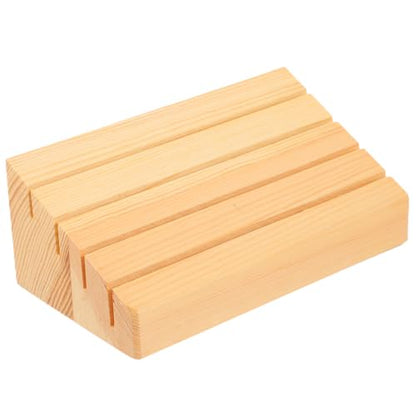 2pcs Wooden Card Holder Stand Simple Design for Display for Games and Home Decor Made from for Seniors