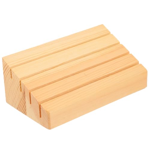2pcs Wooden Card Holder Stand Simple Design for Display for Games and Home Decor Made from for Seniors