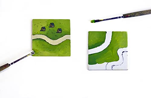 Square Board Game Tiles, 84 Large Blank Pieces for DIY Custom Game Design | Same size as Carcassonne tiles. Build personalized tabletop games with durable blank square tiles.
