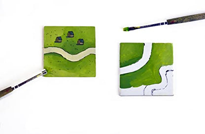 Square Board Game Tiles, 84 Large Blank Pieces for DIY Custom Game Design | Same size as Carcassonne tiles. Build personalized tabletop games with durable blank square tiles.