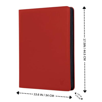 1000+ Pockets Trading Card Binder, 16-Pocket Card Ablum Compatible with MTG,Sports Cards & Other Standard Size Trading Cards (Red) - color: Red