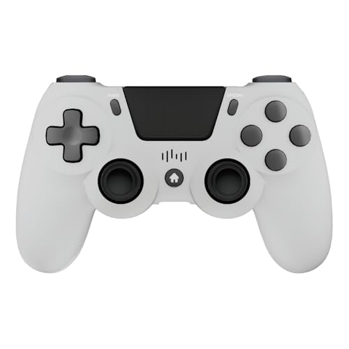 Bcofo 2 Pack Wireless Controller for PS4, Game Remote Controller Compatible with PS4/Slim/Pro/PC, Programmable, RGB Light, 1000mAh Battery, Dual Vibration, 6-Axis Gyro, Share, Touch Pad-ZT - color: White